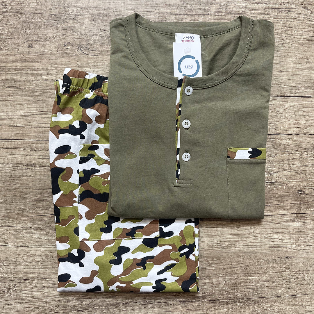 Zero Pigiamore Pigiama da Uomo in Cotone Leggero da Uomo Maniche Lunghe 413985 S50