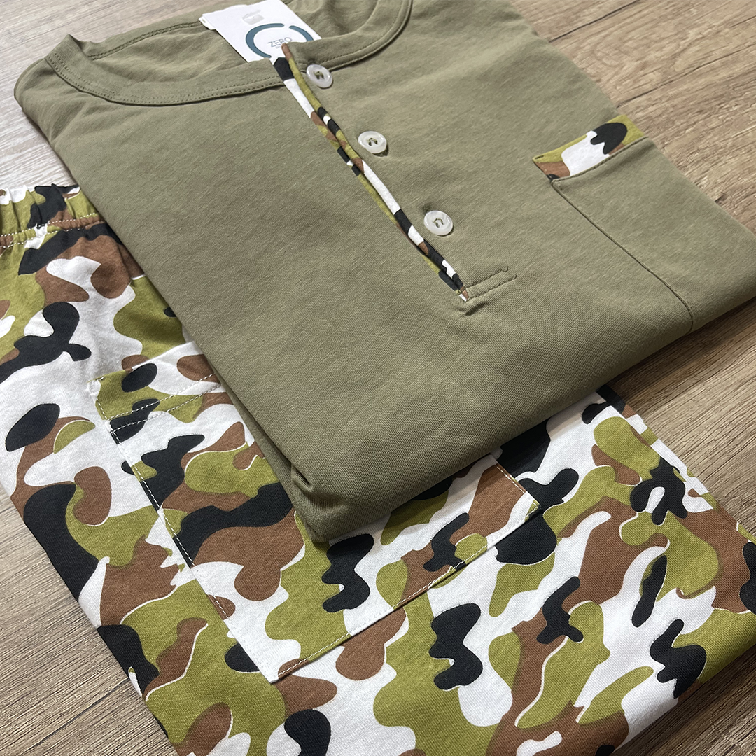 Zero Pigiamore Pigiama da Uomo in Cotone Leggero da Uomo Maniche Lunghe 413985 S50