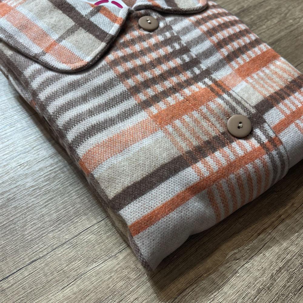 Zero Pigiamore Vestaglia Abbottonata Invernale da Donna in Punto Milano 3567 S52 - Passarelli Biancheria