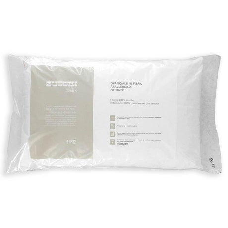 Zucchi Guanciale compatto alto in fibra anallergica 500gr 50x80cm D14 - Passarelli Biancheria