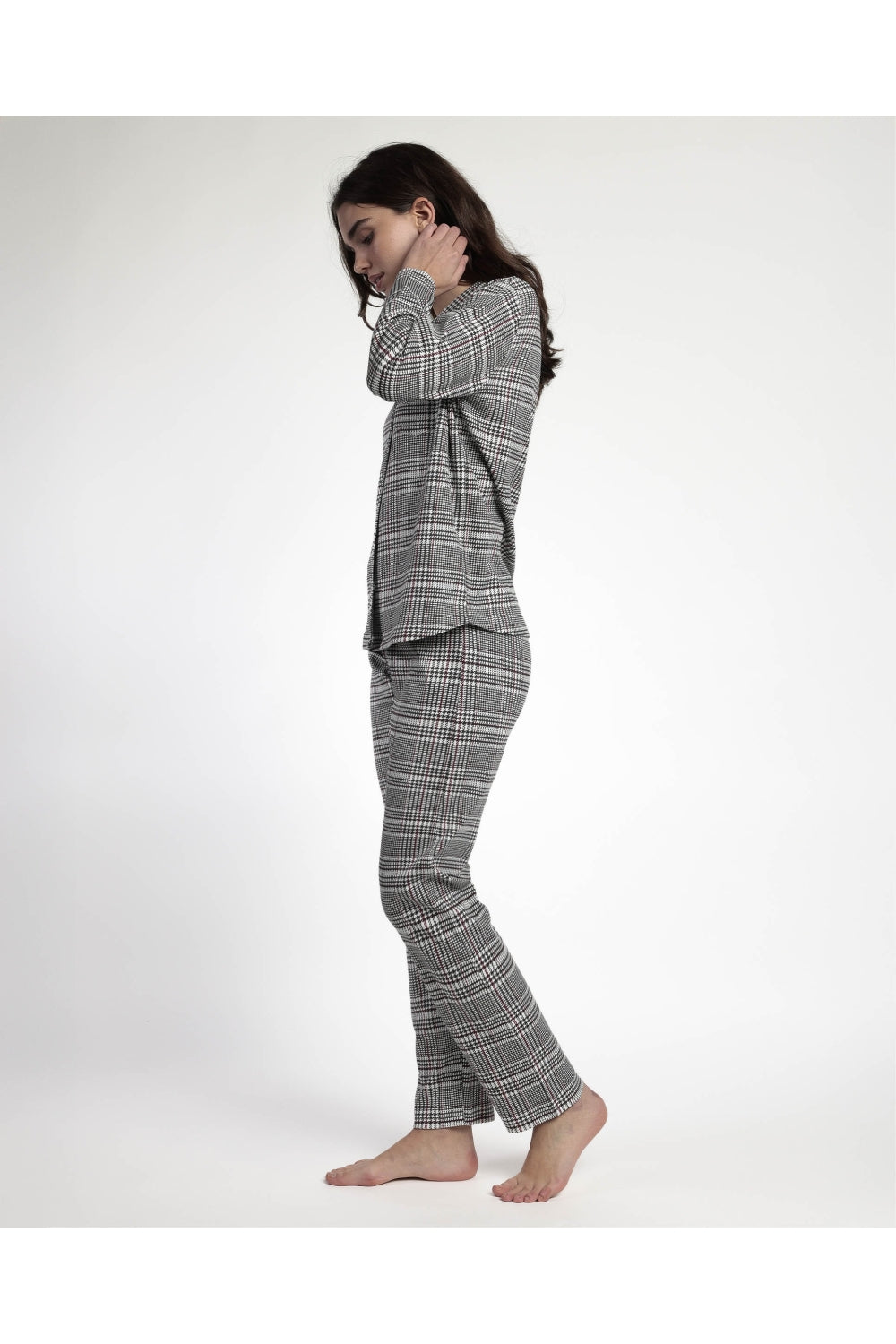 Admas Pigiama da Donna in Caldo Cotone Aperto 63621 2511S34