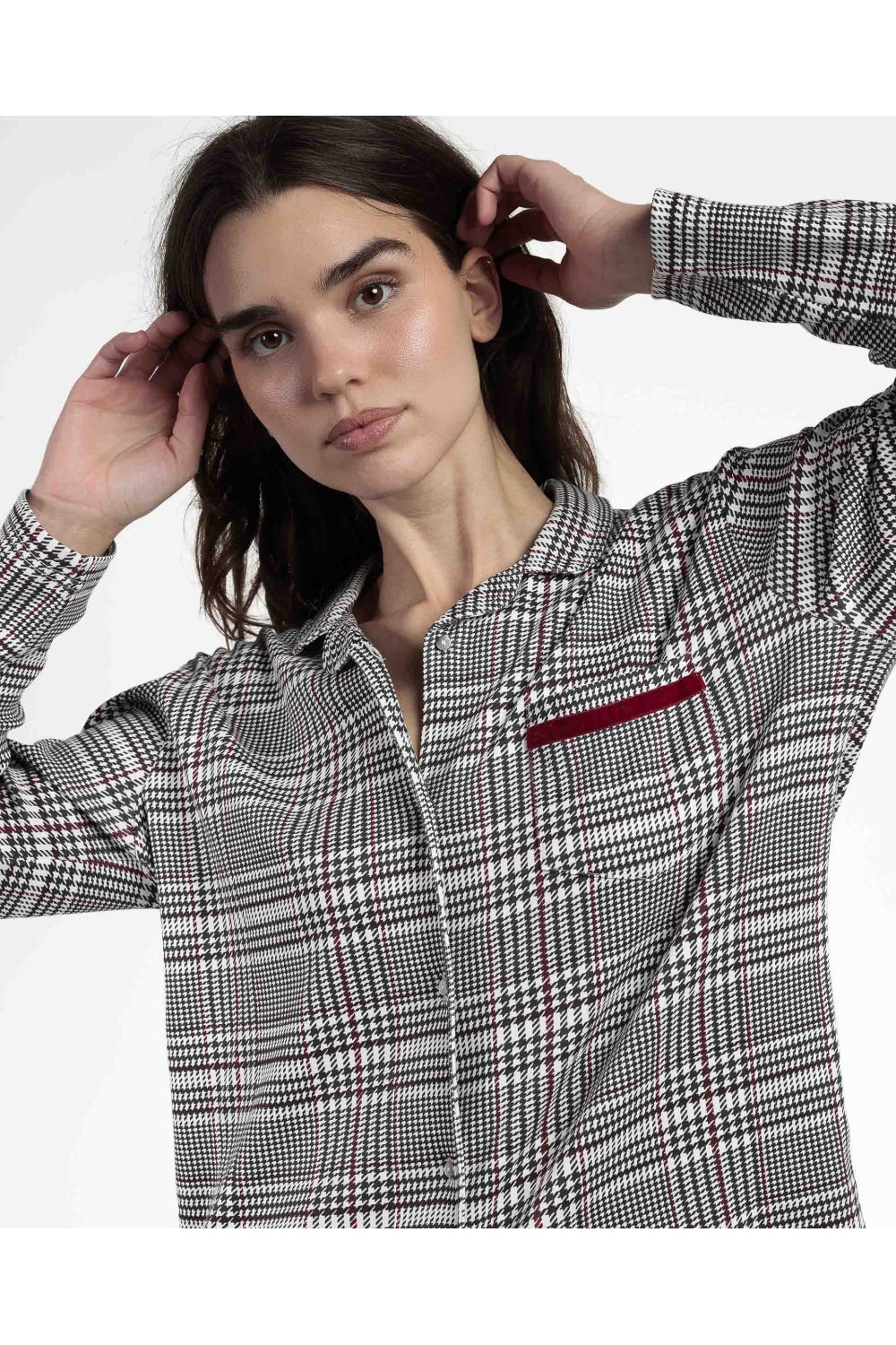 Admas Pigiama da Donna in Caldo Cotone Aperto 63621 2511S34