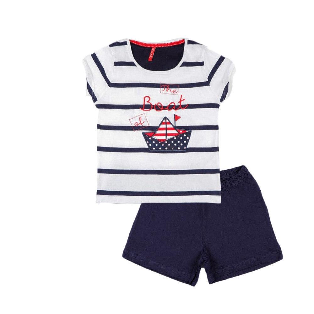 Admas Pigiama da Donna con Pantalone Corto e Maglia a Maniche Corte 54167 S19 - Passarelli Biancheria