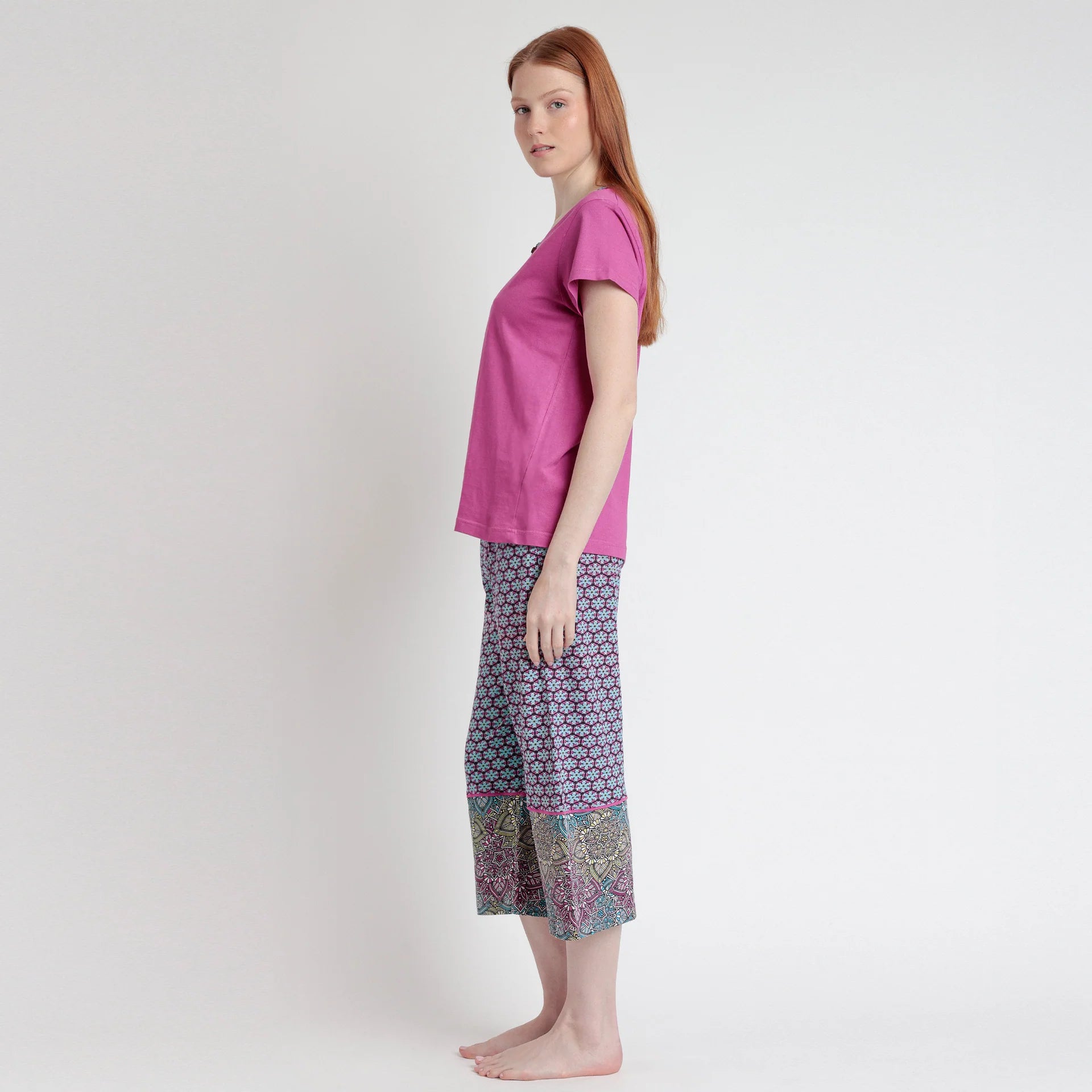 Admas Pigiama donna mezza manica e pantaloni palazzo 63065 2504S22