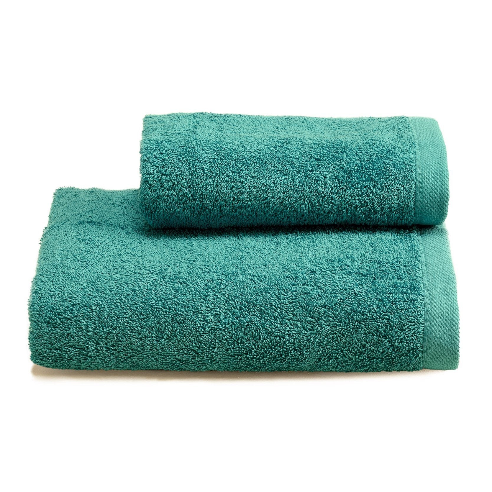 Biancoperla Coppia di Asciugamani in Spugna di Cotone Tinta Unita - Perla 2510S17