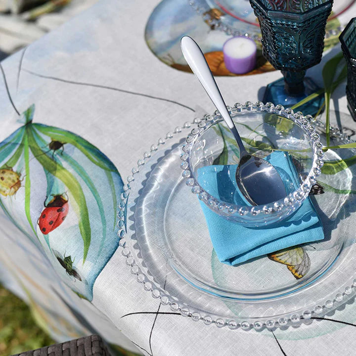 Tessitura Toscana Telerie Tovaglia da Tavola in 100% Puro lino Balloons