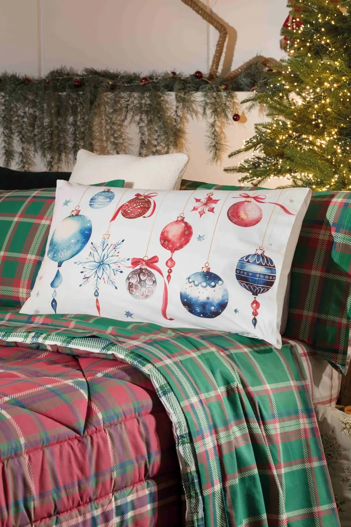 Riviera Coppia Federe Natalizio In Cotone 2411S20 - Varie Fantasie