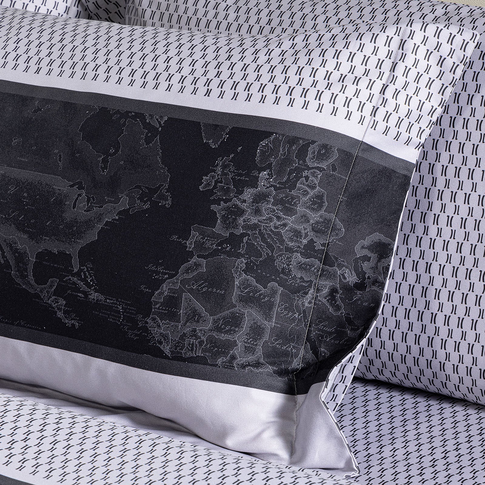 Alviero Martini Geo Night Lenzuola in Raso di cotone Matrimoniale 1015748 2602S20