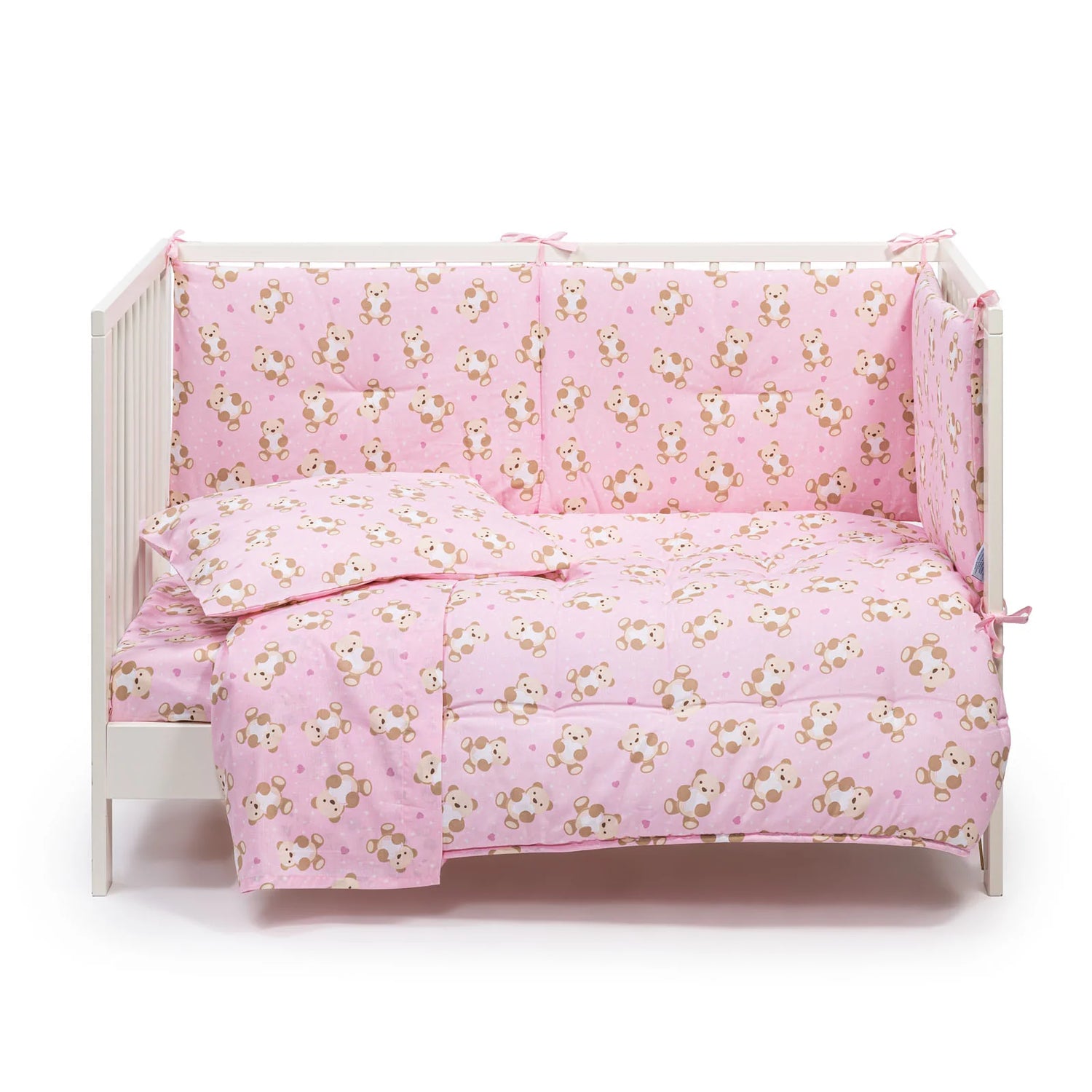 Caleffi Kids Copriletto Con Paracolpi In Cotone Orsacchiotti Baby 2505S60