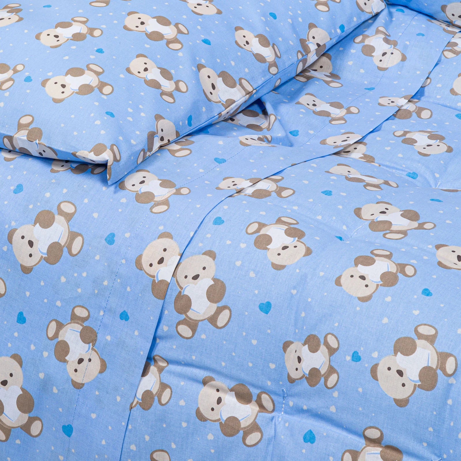 Caleffi Kids Completo Lenzuola In Cotone Orsacchiotti Baby 2505S30