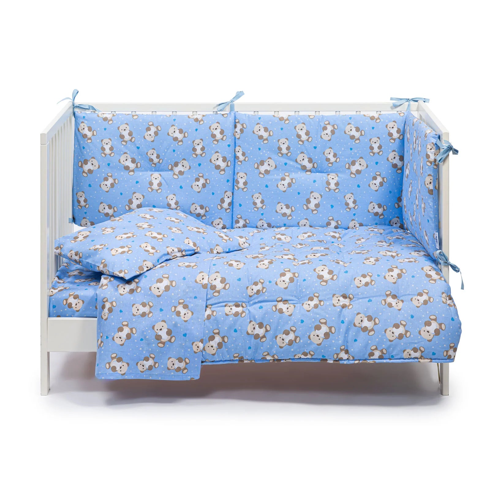 Caleffi Kids Copriletto Con Paracolpi In Cotone Orsacchiotti Baby 2505S60