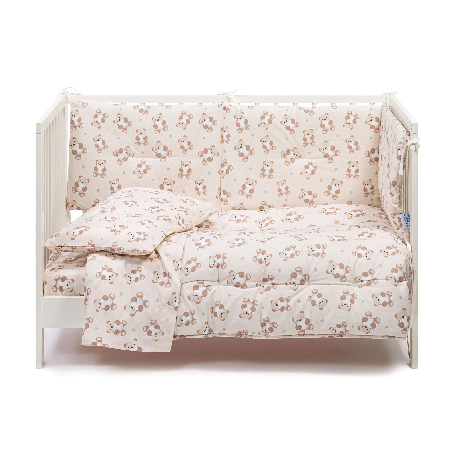 Caleffi Kids Copriletto Con Paracolpi In Cotone Orsacchiotti Baby 2505S60