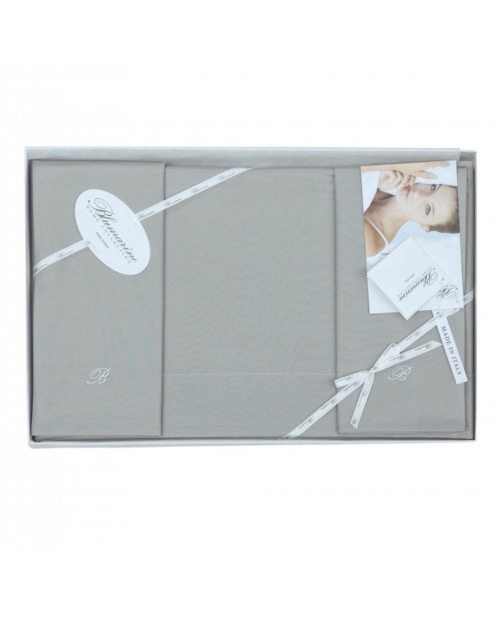 Blumarine Completo Lenzuola matrimoniale in Percalle di cotone Stile Blu 2504S164