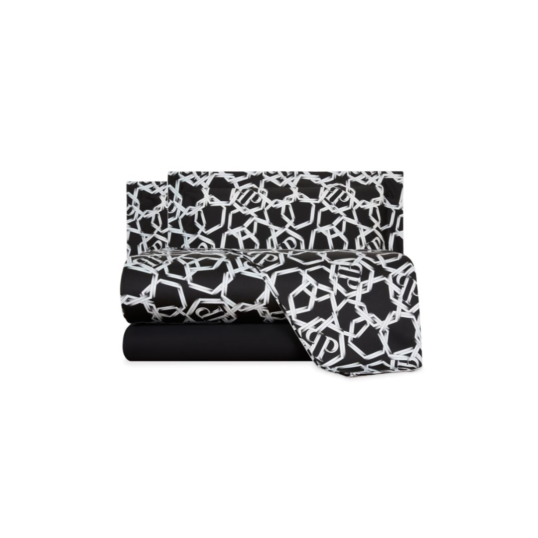 Philipp Plein Completo Lenzuola Chains Moderno in Raso di cotone
