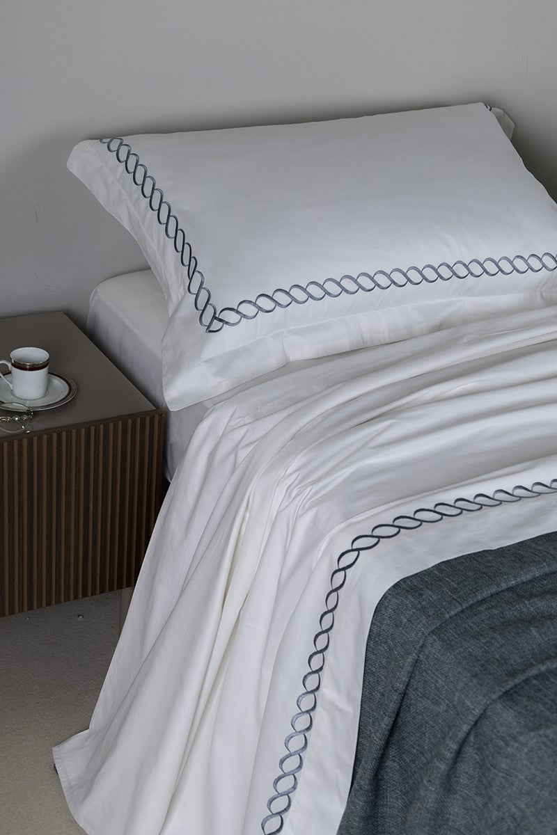 Battaglia Completo Lenzuola in Raso di Cotone Matrimoniale Fomye'