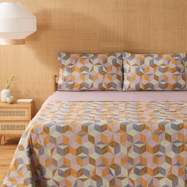 Bassetti Completo Lenzuola Matrimoniali in Cotone Arita 2504S70