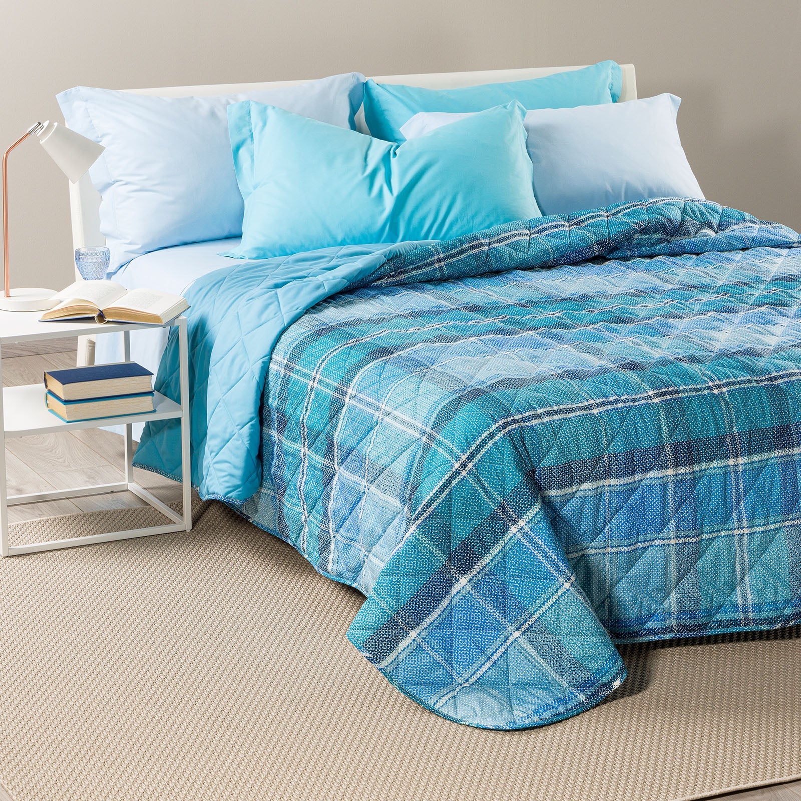 Caleffi Copriletto Trapuntato In Microfibra Hilton Singolo Modern 2603S40