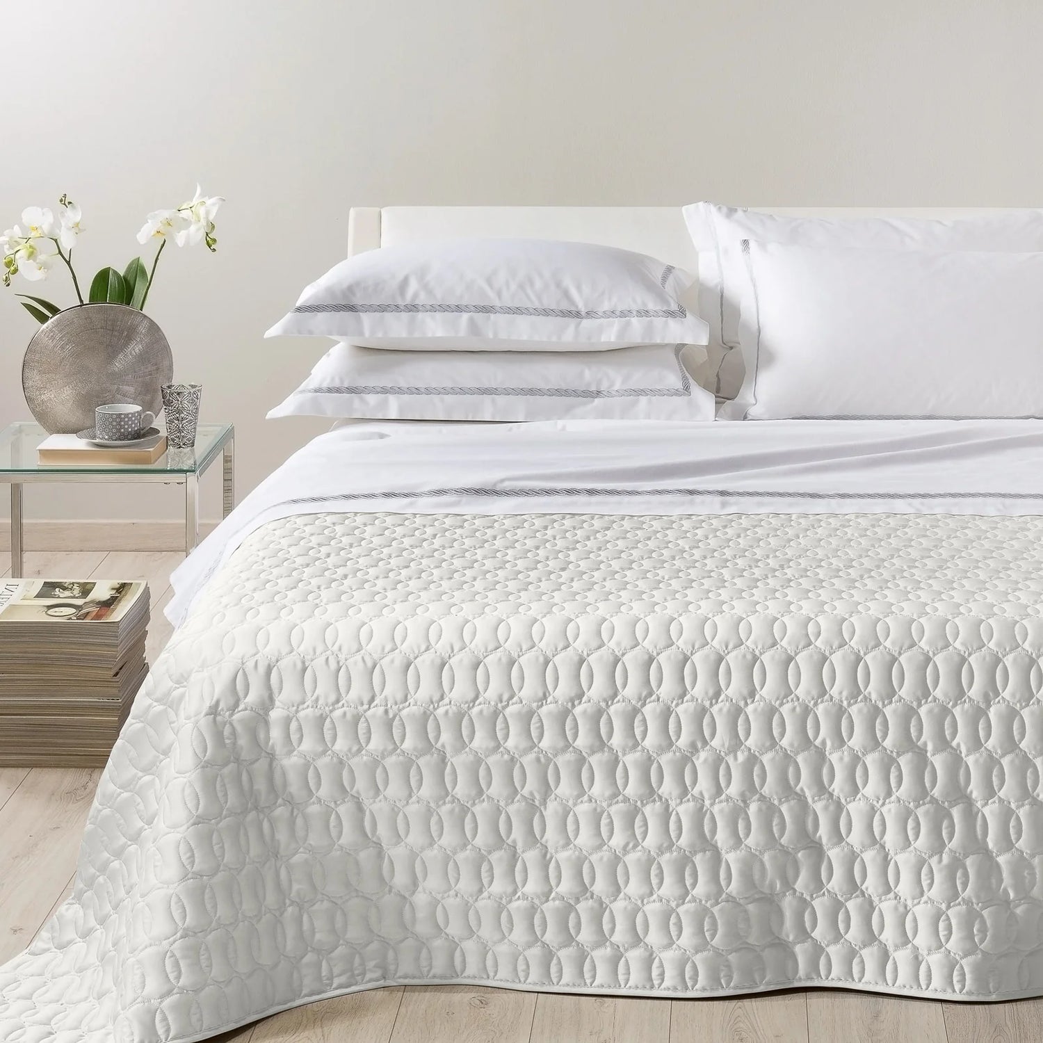 Caleffi Copriletto Trapuntato Matrimoniale In Raso Di Cotone Roma Dreaming 2503S164