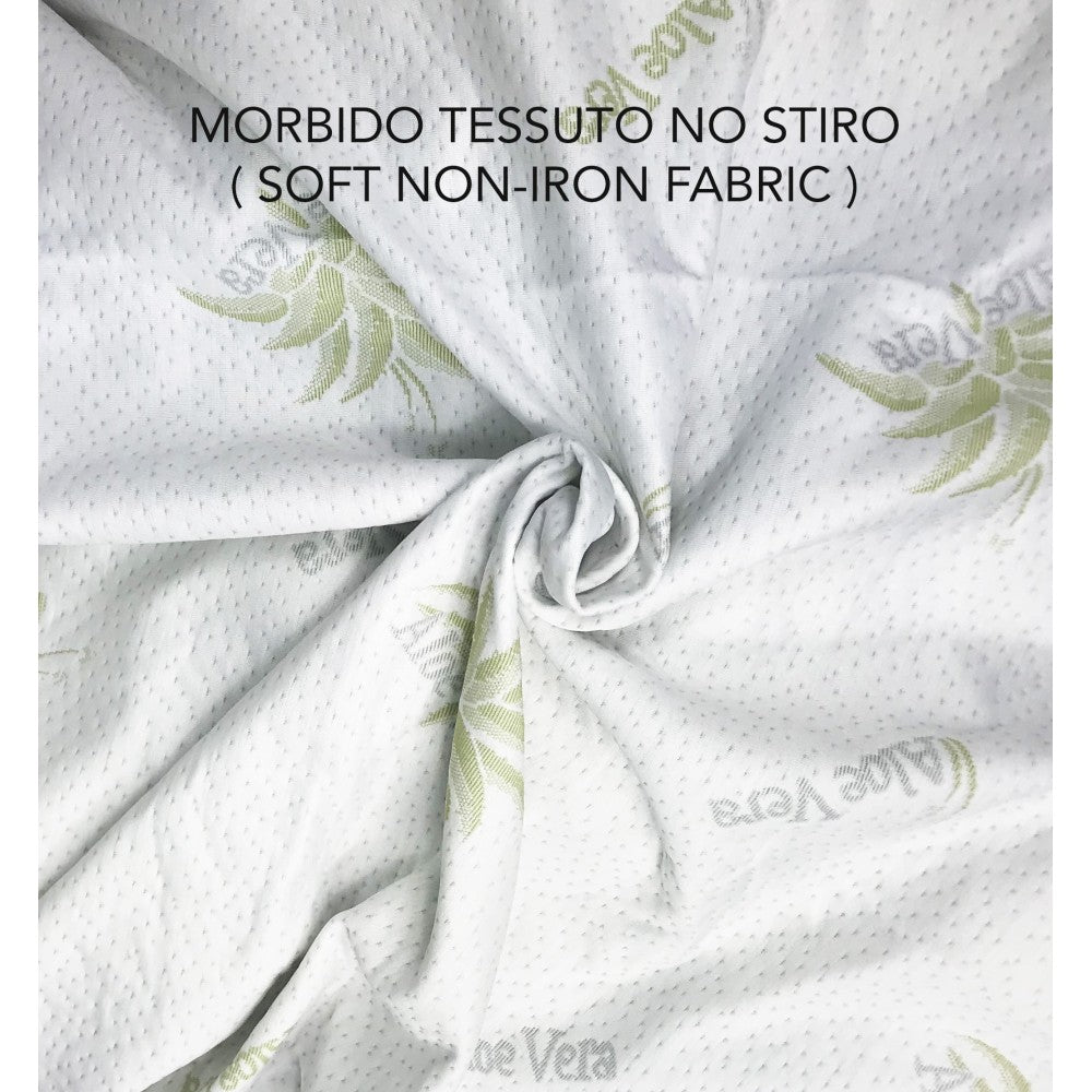 Coprimaterasso Aloe Vera Anallergico Antiacaro E Traspirante - Varie Dimensioni