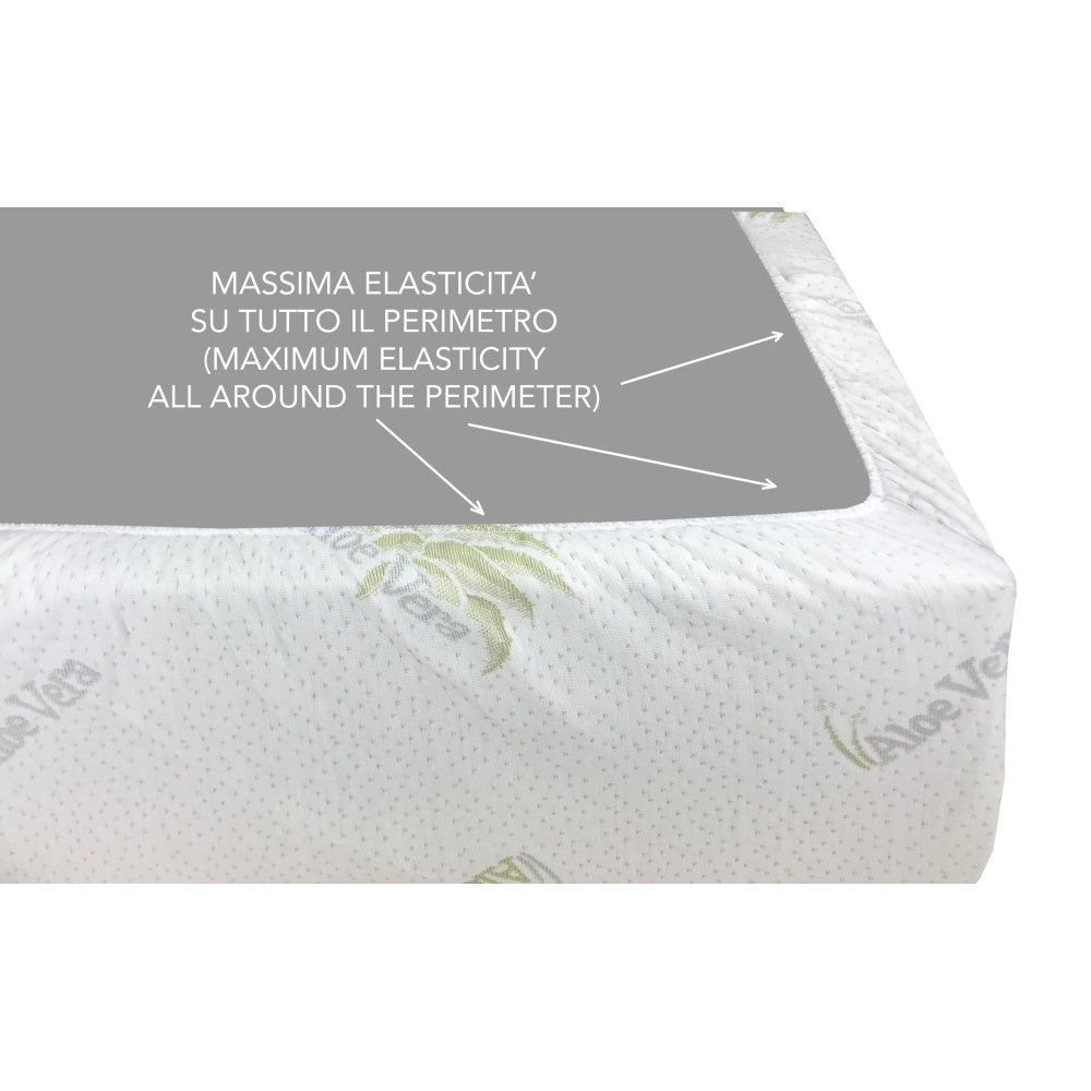 Coprimaterasso Aloe Vera Anallergico Antiacaro E Traspirante - Varie Dimensioni