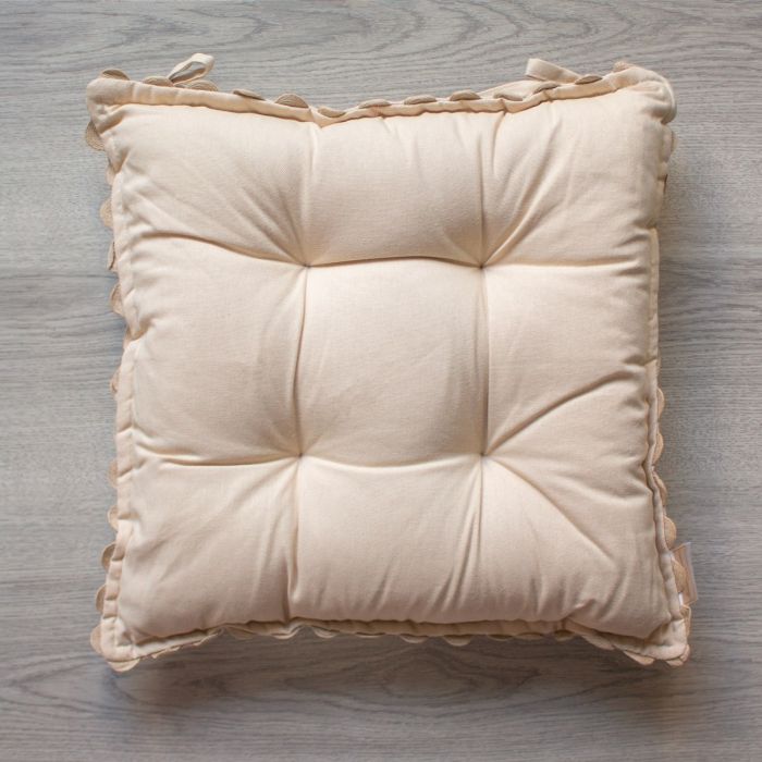 Maestri Cotonieri Set 2 Coprisedia India in Cotone con Fettucce 43x43 cm