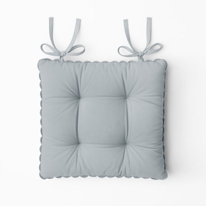 Maestri Cotonieri Set 2 Coprisedia India in Cotone con Fettucce 43x43 cm