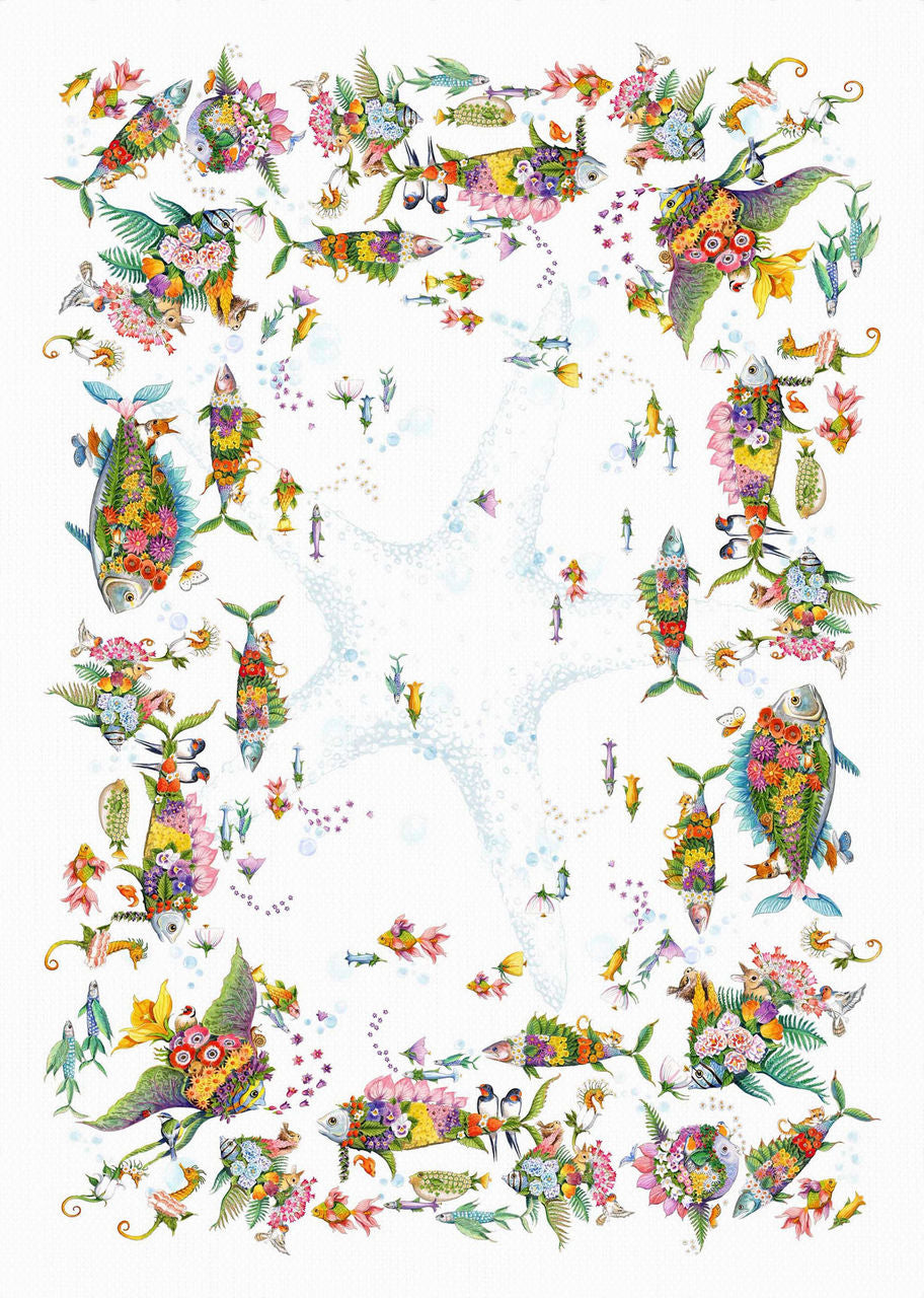 Tessitura Toscana Telerie Tovaglia da Tavola in 100% Lino Pesciflora