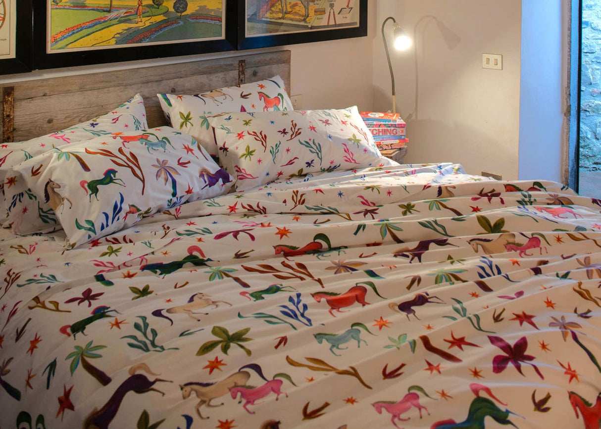 Tessitura Toscana Completo Lenzuola Agnes Fiore