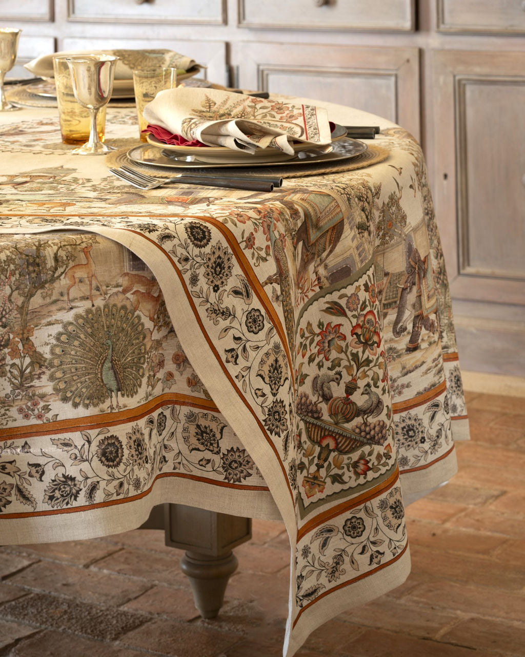 Tessitura Toscana Telerie Tovaglia e Runner in P.Lino Mudra - Varie Dimensioni