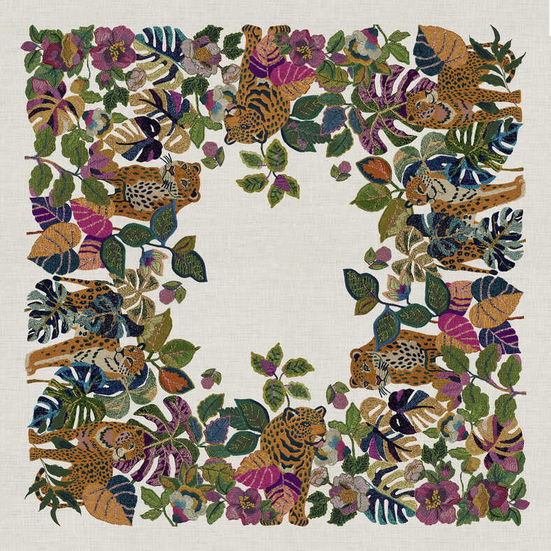 Tessitura Toscana Telerie Tovaglia e Runner in M.Lino Leoleaf - Varie Dimensioni