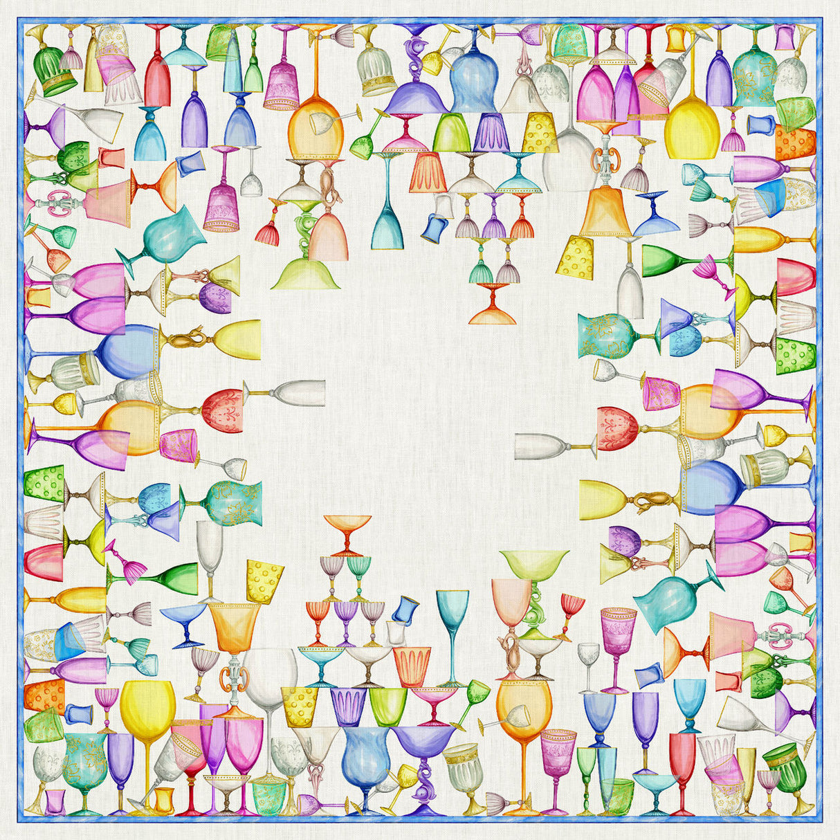 Tessitura Toscana Telerie Tovaglia da Tavola in 100% Puro lino Crystal