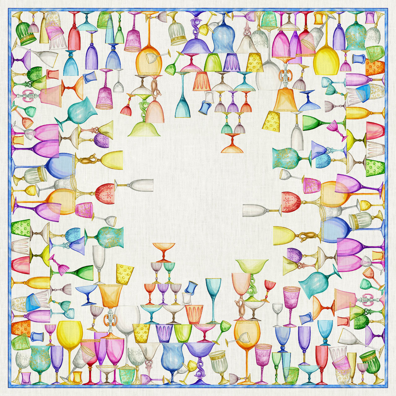 Tessitura Toscana Telerie Tablecloth in 100% Pure Linen Crystal