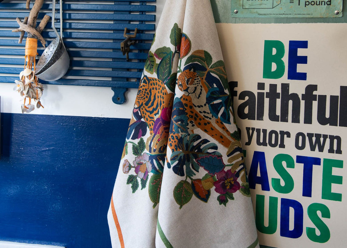 Tessitura Toscana Telerie Tovaglia e Runner in M.Lino Leoleaf - Varie Dimensioni