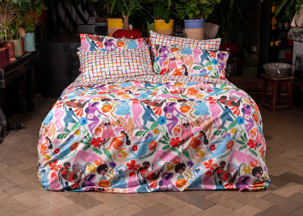 Tessitura Toscana Parure Copripiumino Mulieres - Varie Dimensioni