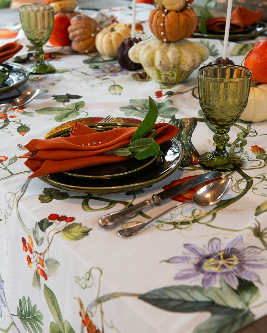 Tessitura Toscana Telerie Tovaglia e Runner in P.Cotone Kurbis - Varie Dimensioni