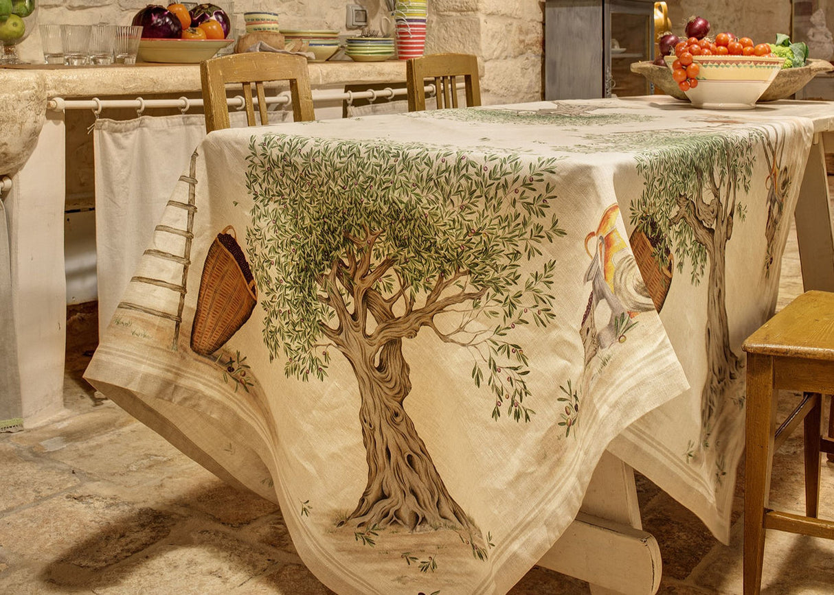 Tessitura Toscana Telerie Tablecloth in 100% Pure Linen Dop