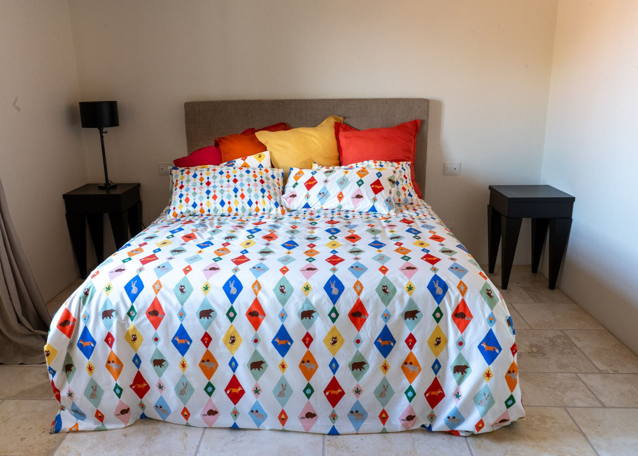 Tessitura Toscana Completo Lenzuola Boscolandia - Varie Dimensioni