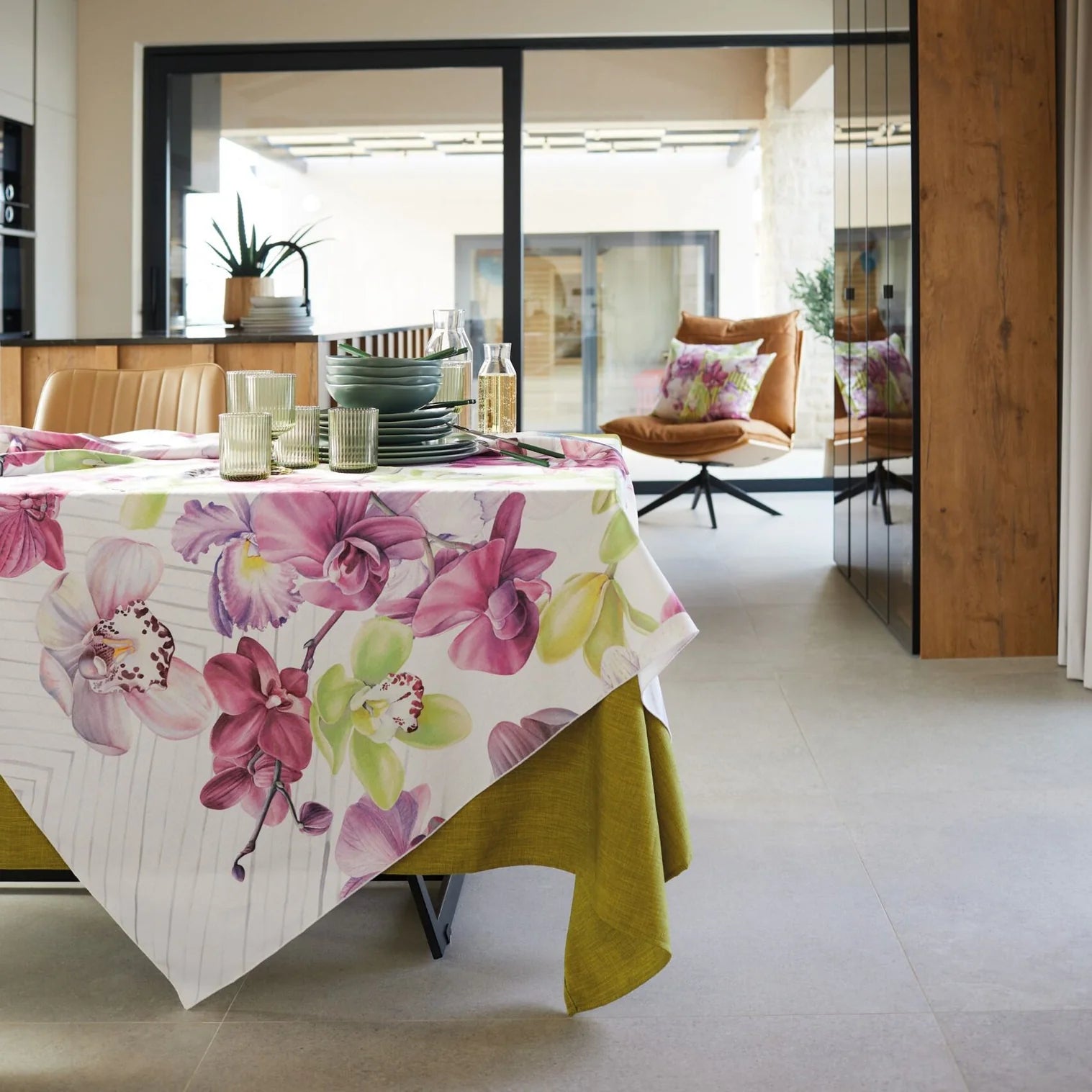 Maison Sucrée Tovaglia Antimacchia Orchidea - Varie Dimensioni