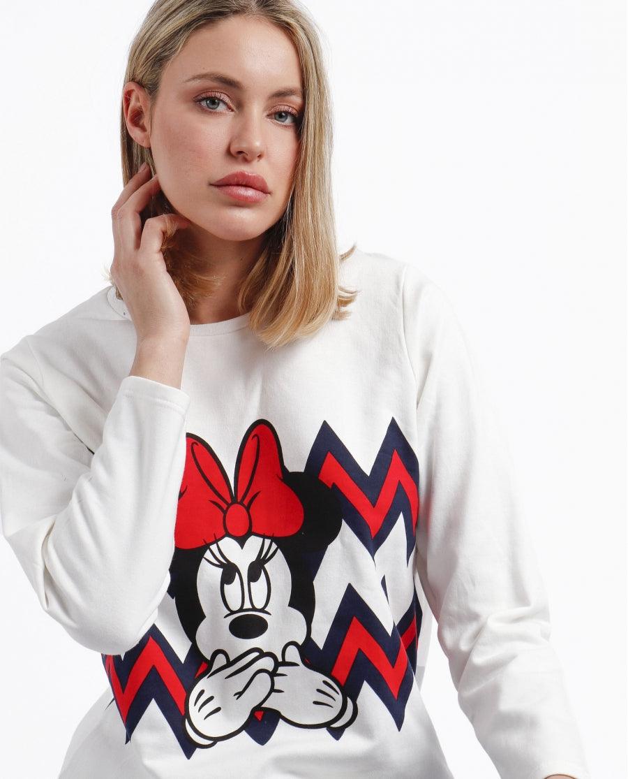 Aznar Disney Pigiama Invernale da Donna in Felpina Minnie 60541 S36 - Passarelli Biancheria