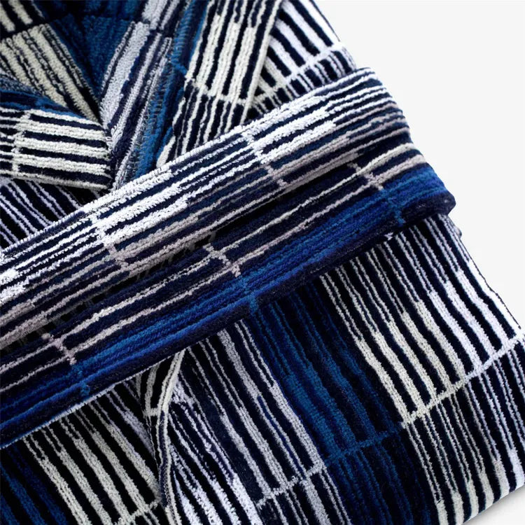 Riviera Accappatoio Unisex Spugna Jacquard Groovy Square 2506S40