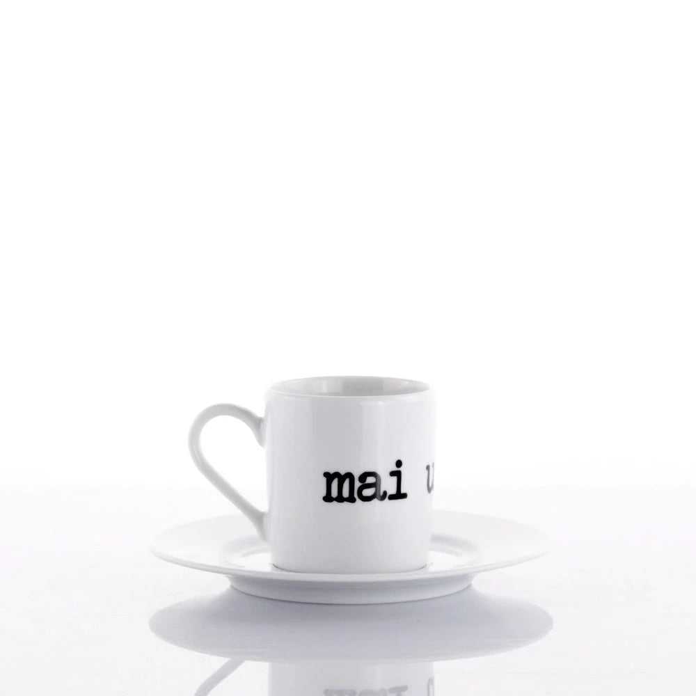 Set 6 Tazze Caffè c/piattino Graffiti MIX By Weissestal 2504S58