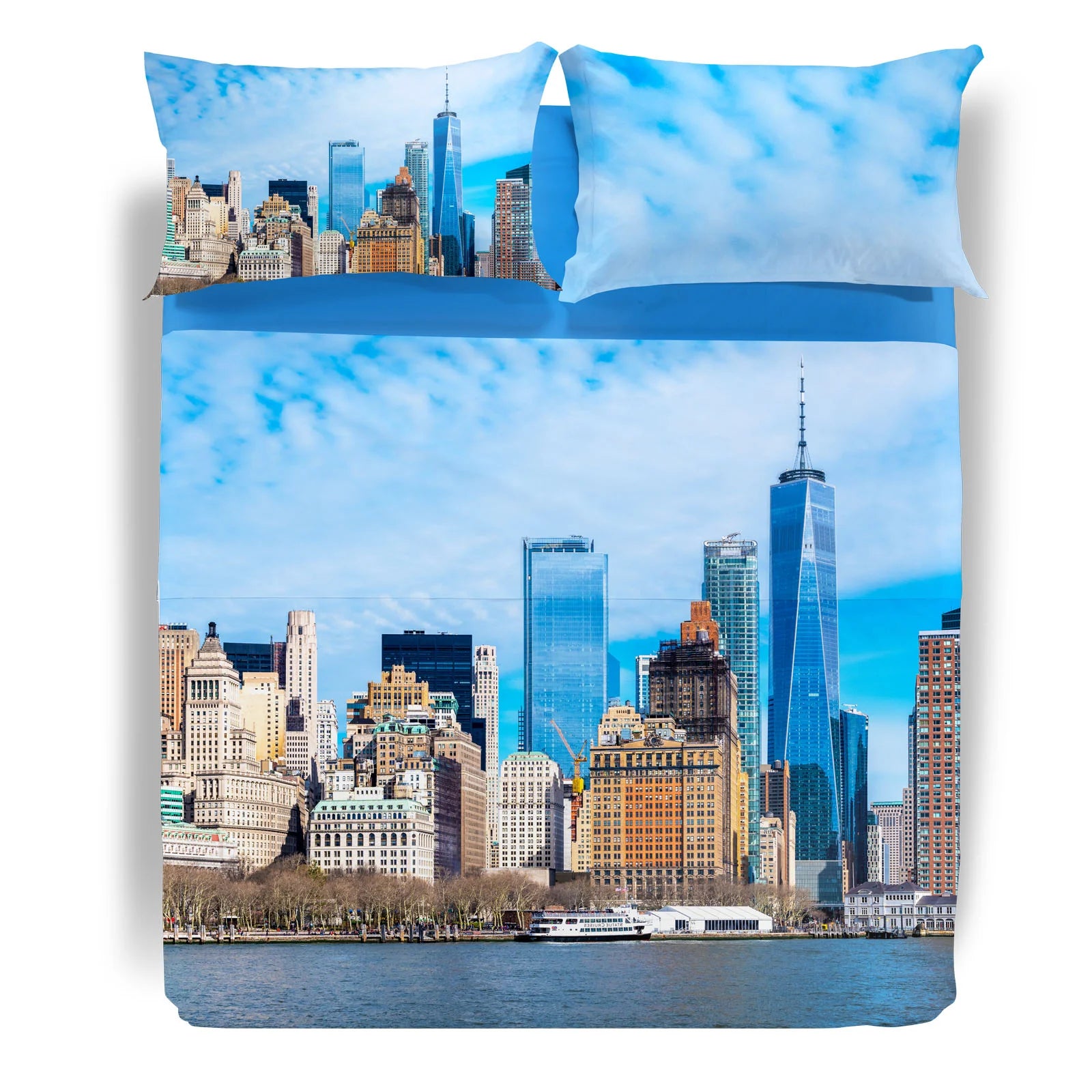 Caleffi Completo Lenzuola Copriletto Matrimoniale Freedom Tower 1012251 2503S102