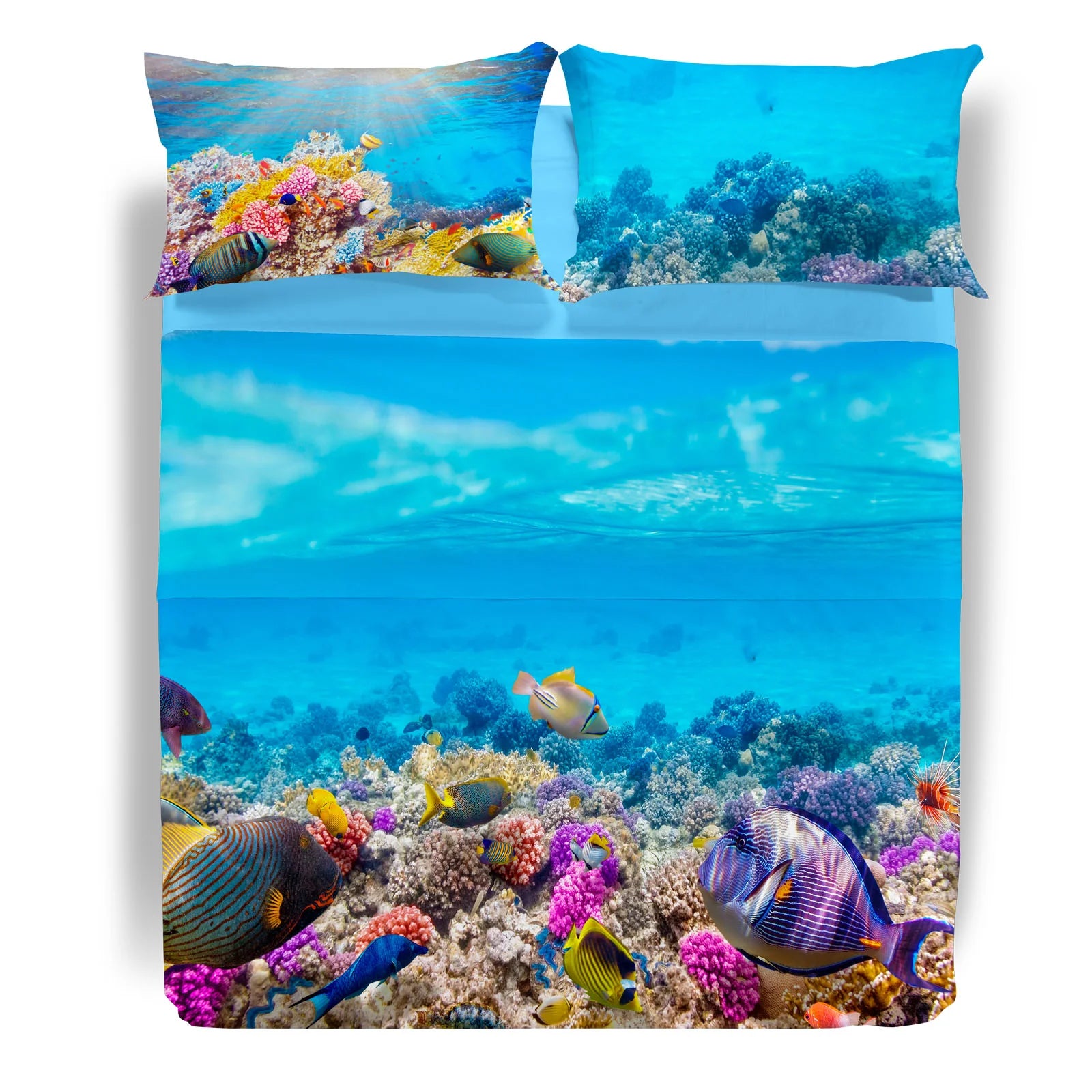 Caleffi Completo Lenzuola Copriletto Matrimoniale Oceano 1005659 2602S102