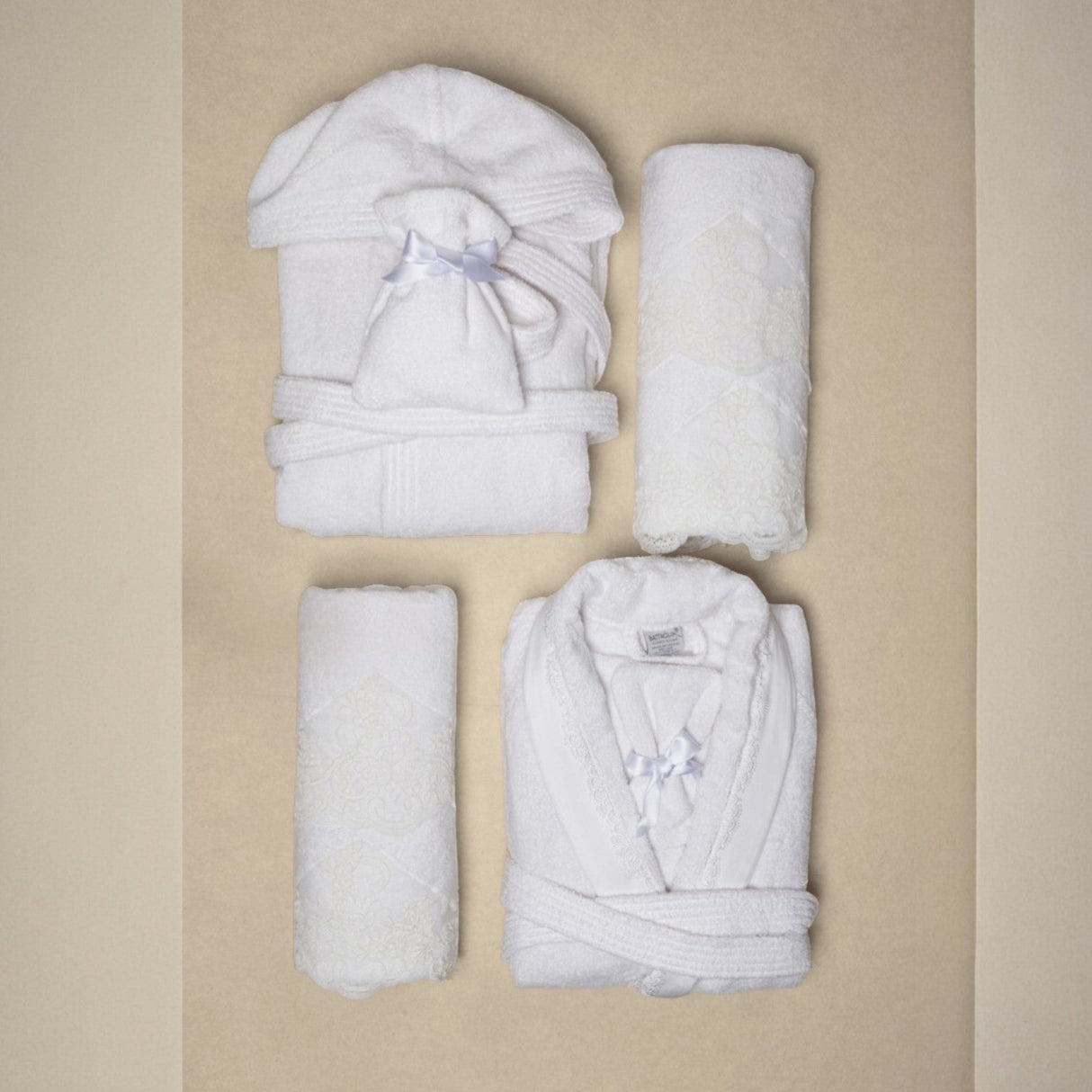 Battaglia Completo da bagno in Spugna 8 pezzi Sara