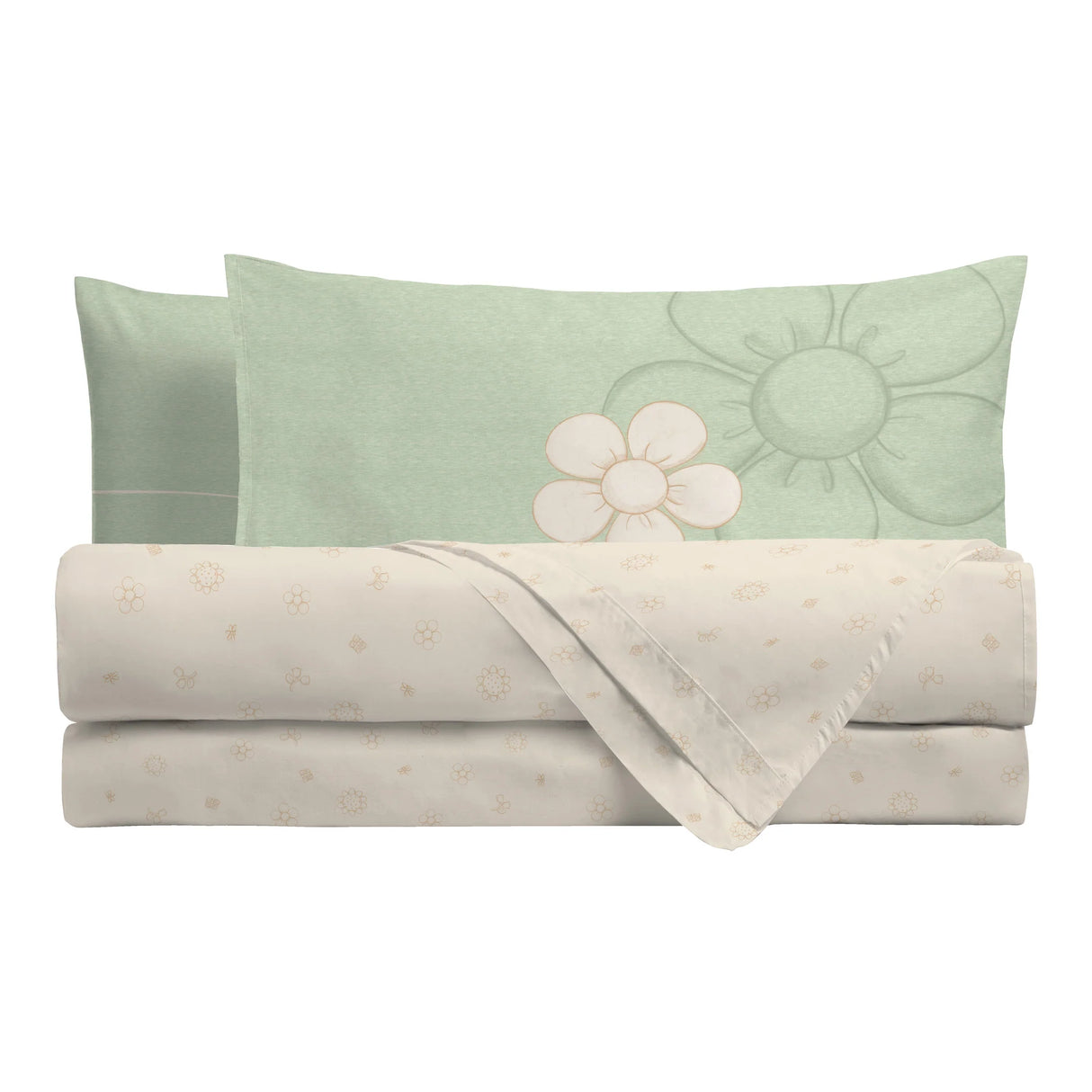 THUN® Completo Lenzuola Iconic Daisy 2504S - Varie Dimensioni