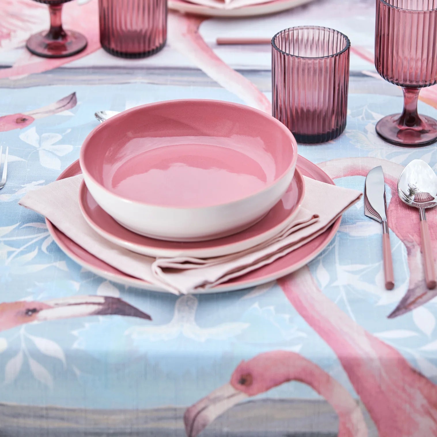 Maison Sucrée Tovaglia Antimacchia Palude Rosa - Varie Dimensioni