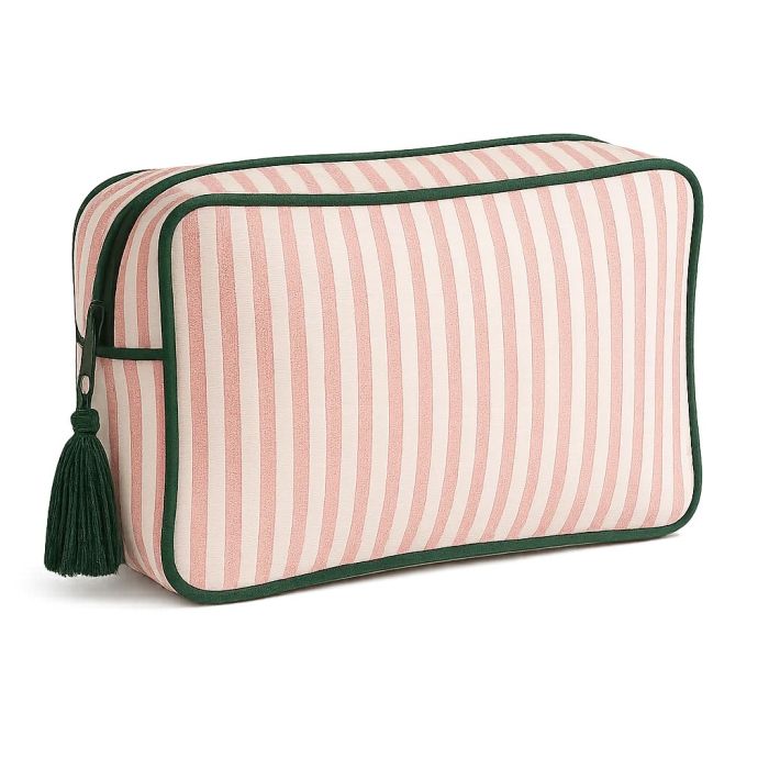 Maestri Cotonieri Home Pochette Portofino in Cotone Rigato con Zip