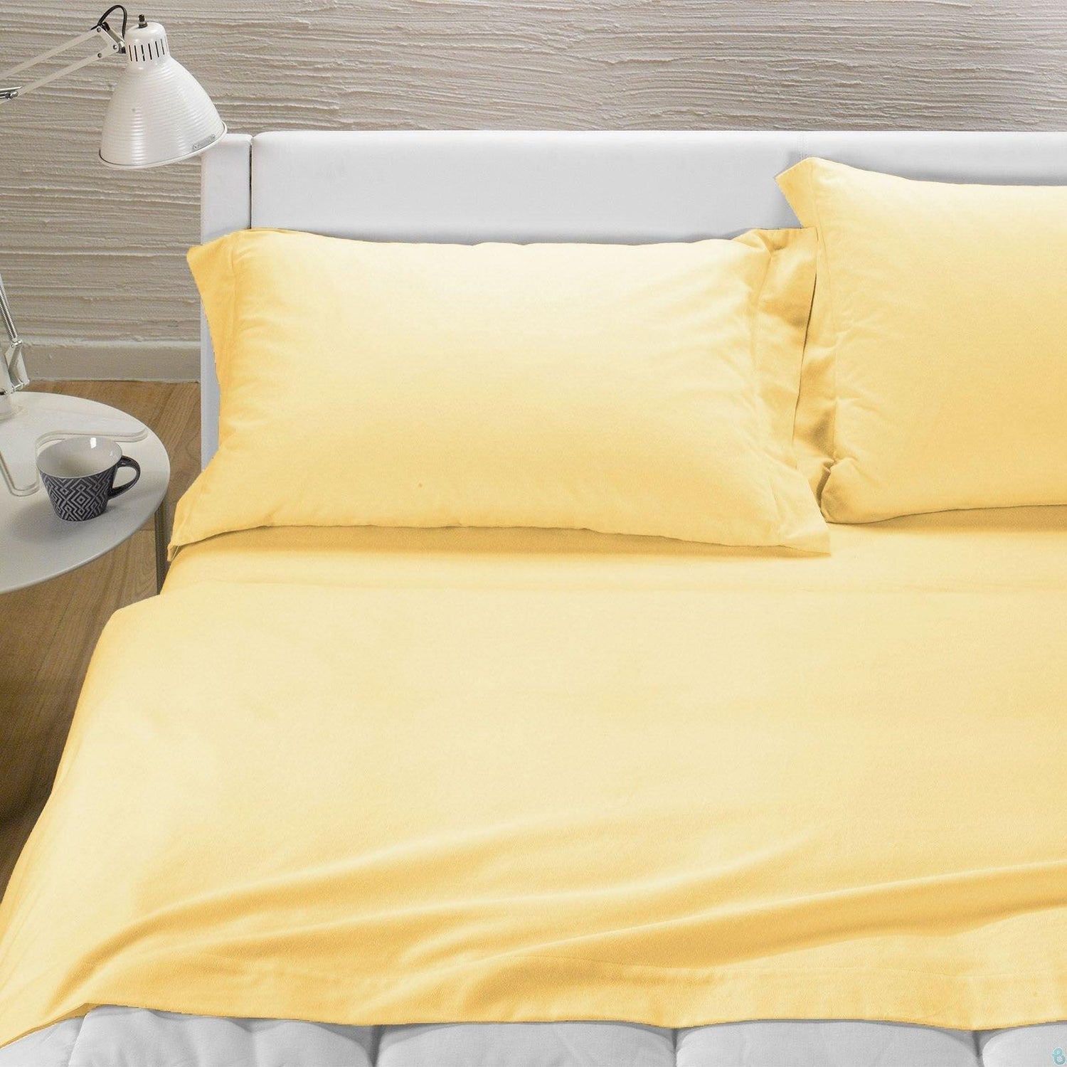 Caleffi Completo Lenzuola Flanella Tinta Unita per Letto Singolo Colors D38 - Passarelli Biancheria