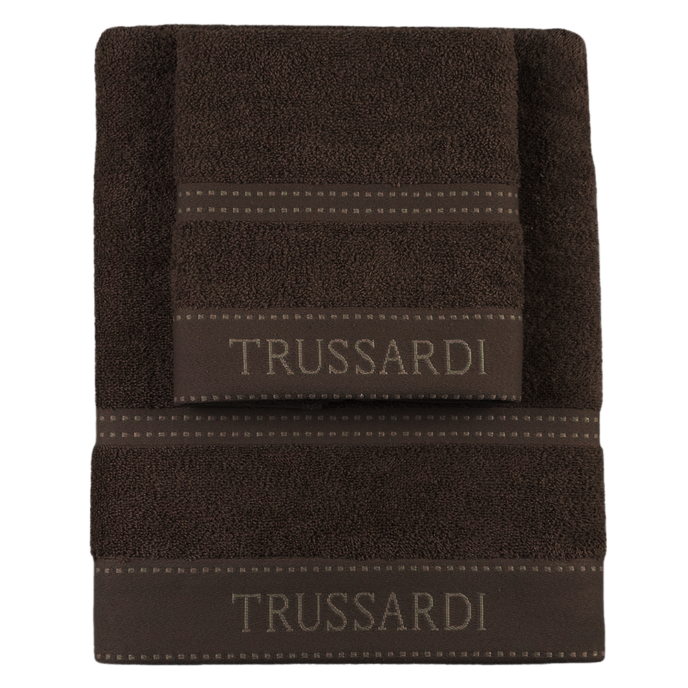 Trussardi Home Sponge Set 1+1 in Pure Cotton Ribbon S28