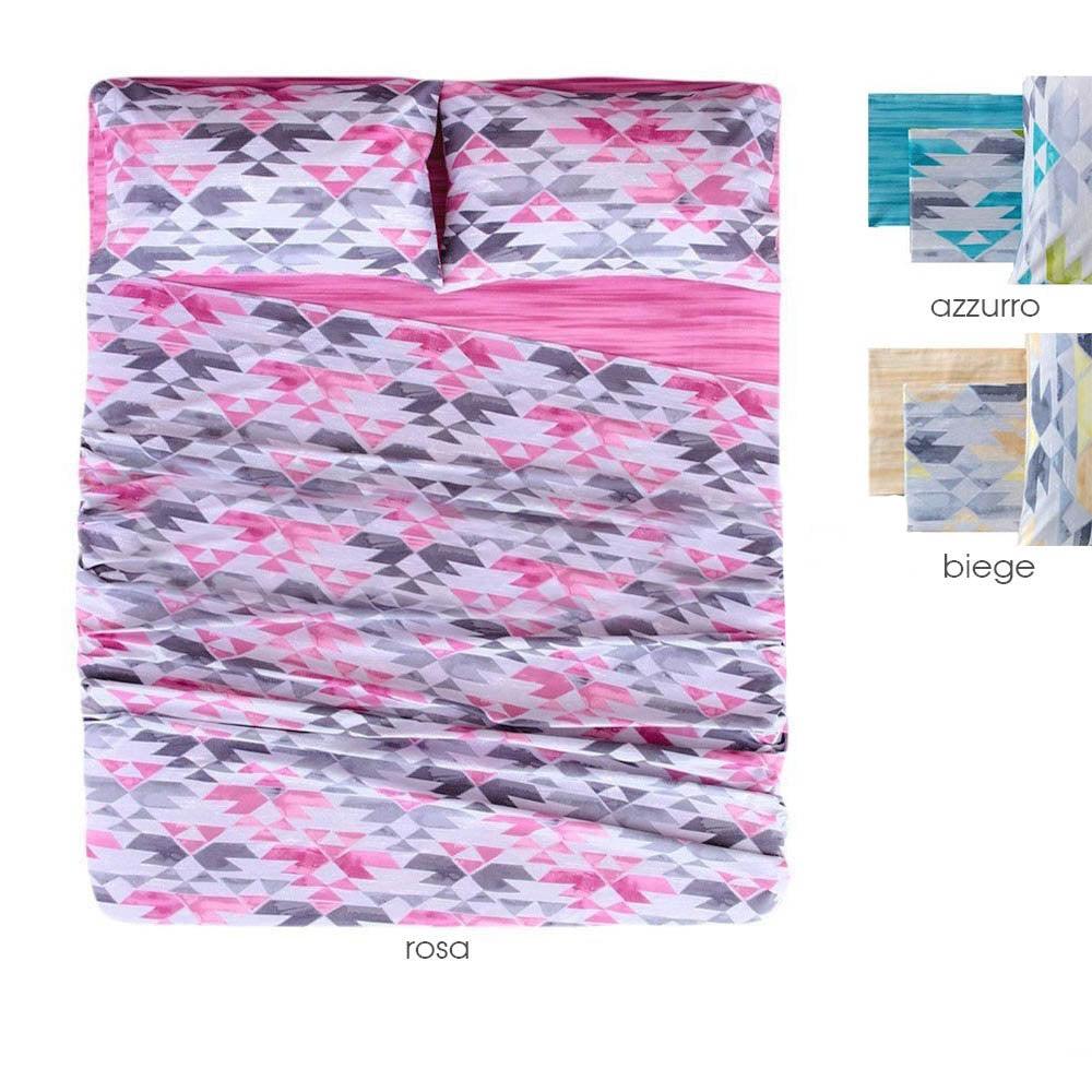 Riviera Completo Lenzuola per letto Singolo Manhattan EB0089 D17 - Passarelli Biancheria